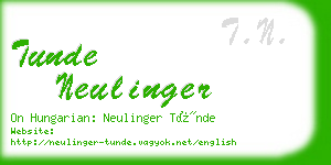 tunde neulinger business card